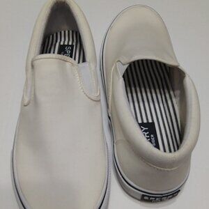 Striper II Slip On Sneakers by Sperry Saltwashed White Size: 11 Medium Width